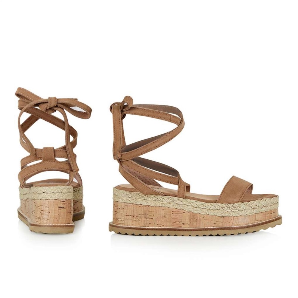 NWT Topshop WAVE Flatform Espadrille Wedge